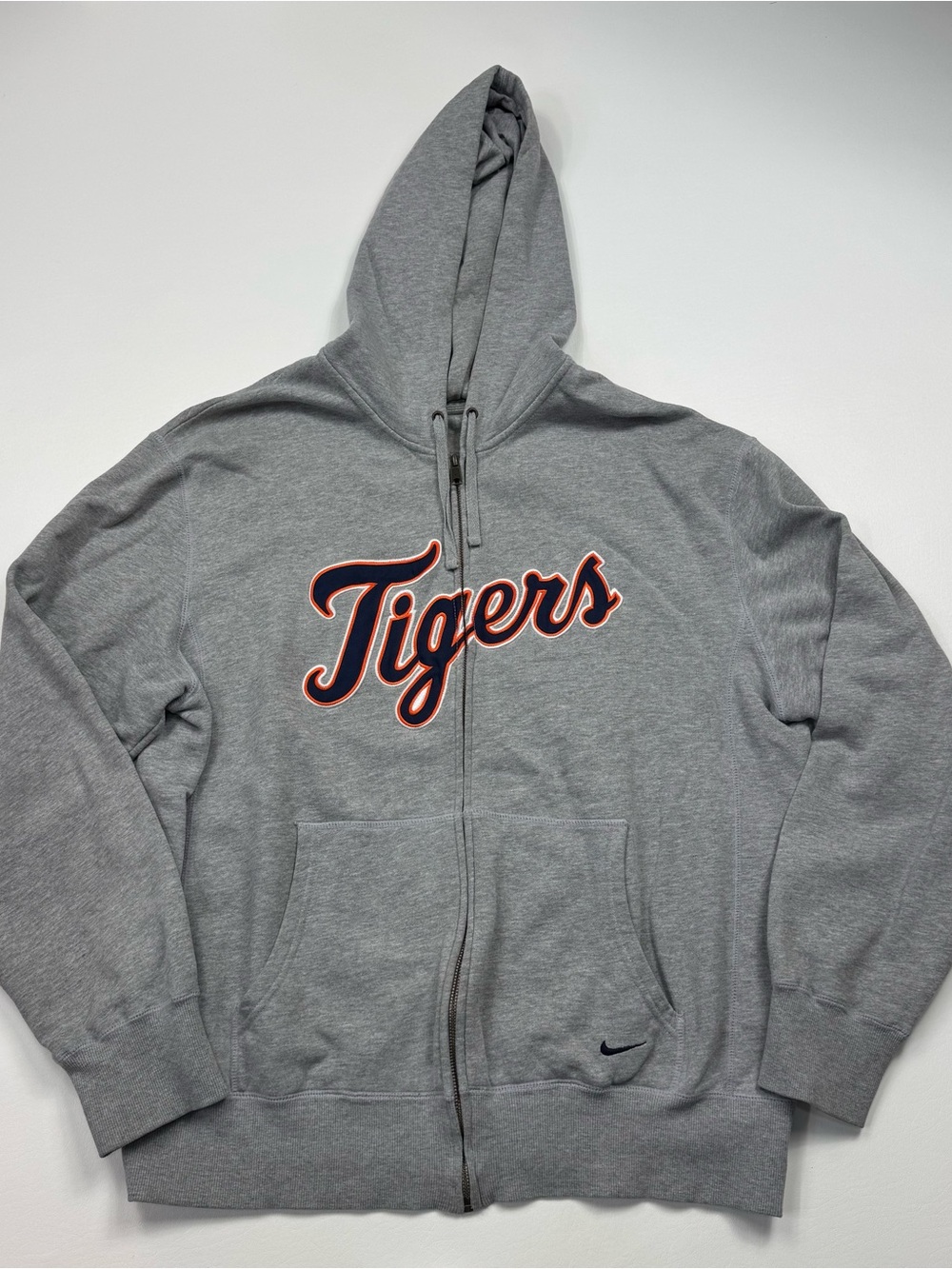 Vintage Nike Detroit Tigers Full Zip Hoodie Size XL